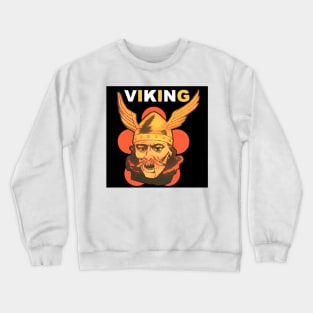 Viking warrior with winged helmet and mustache Crewneck Sweatshirt